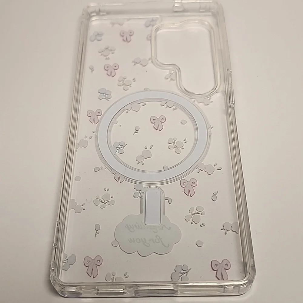 Brand new Samsung S25 Ultra Pink Bow/ Flower Silicone Phone case